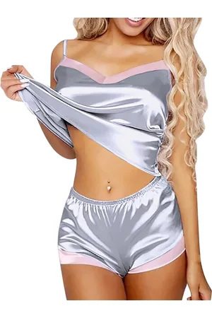 Merkloos Pyjama Sensational Silver - Nachtkleding - Broek en Shirt - met roze