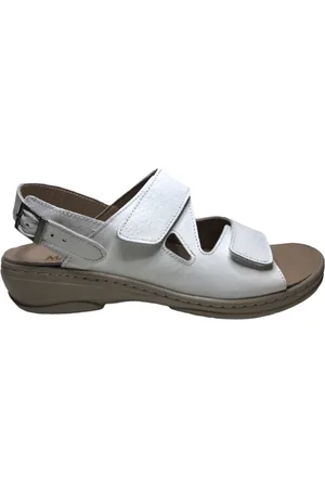 Merkloos Manlisa Mt 36 platte lederen comfort sandalen velcro