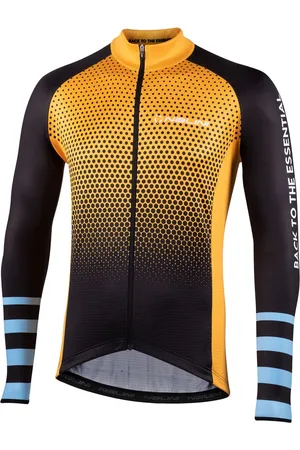 Nalini Heren - Fietsshirt - Lange Mouwen - Wielrenshirt - - Zwart - NEW LS STRIPES JERSEY - S