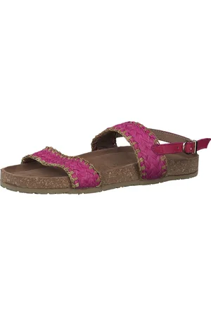 Marco Tozzi Textile Upper, Goat Leather sock with Feel Me Soft Step Dames Sandalen - PINK COMB - Maat 38