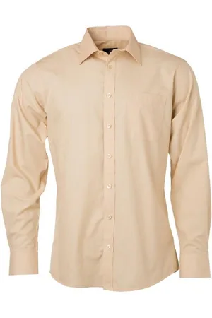 James & Nicholson James and Nicholson Heren Longsleeve Poplin Shirt