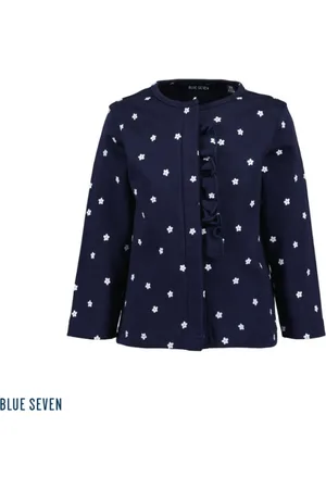 Blue Seven Sweatjasje - bloemenprint