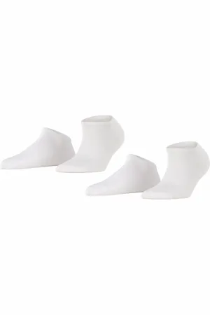 ESPRIT Uni 2-Pack duurzaam organisch katoen multipack sneakersokken dames wit - Maat 39-42