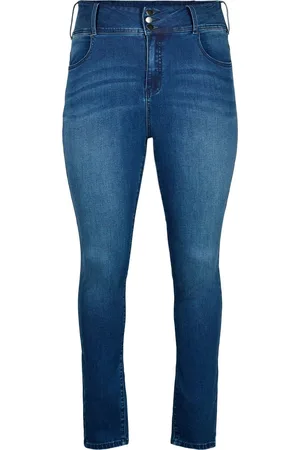 Zizzi JKATE, BEA JEANS Dames Jeans - Blue - Maat 42/78 cm