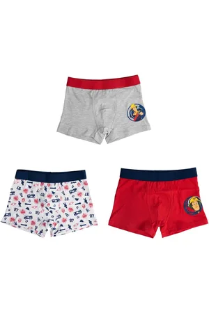 Brandweerman Sam Onderbroek - Set van 3 stuks - Boxershort - /Grijs - Katoen - Maat 122/128