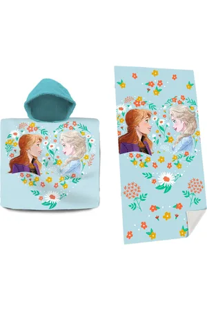 Disney Frozen Set bad cape/poncho en strand/badlaken - voor kinderen