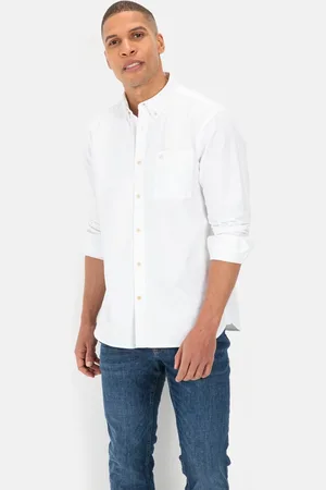 Camel Active Oxford overhemd met lange mouwen gemaakt van duurzame organic cotton - Maat menswear-4XL