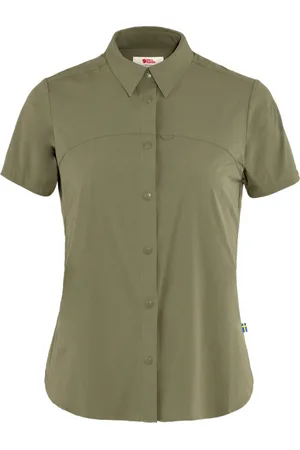 Fjällräven High Coast Lite Shirt SS - Outdoorblouse - Dames - Laurel Green - Maat M