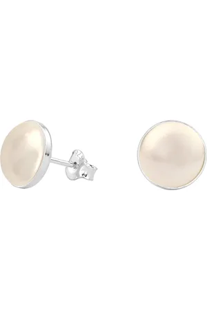 ARLIZI 0984 Pareloorbellen - Dames - 925 Sterling Zilver - 10 mm - Cr??me