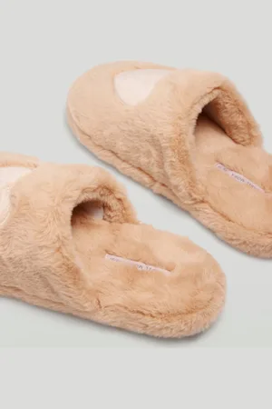 YSABEL MORA Dames sloffen hart | extra warm | beige | kwaliteit YM