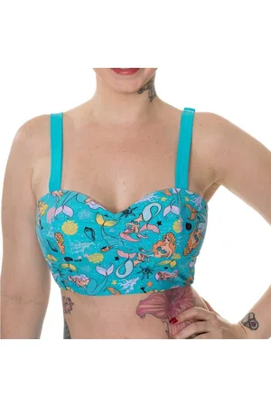 Banned Retro Unforgettable Bikinitop - Zeemeermin - XS - /Blauw