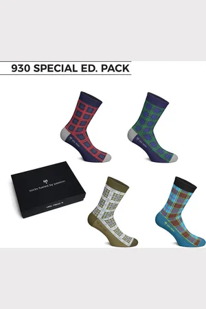 Heel Tread 930 special edition pakket - limited edition - Porsche 930 - 4 Paar - Ruitjes sokken - fun sokken - auto sokken - Maat 36-40