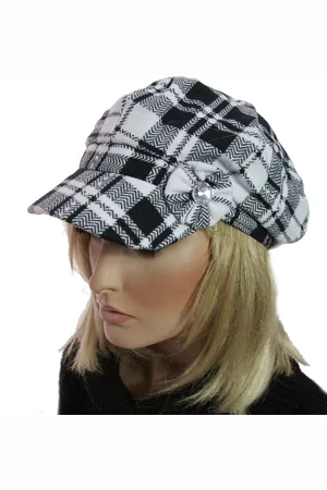 Art of Polo Gevoerde baret met klep ruit motief kleur maat S/M voor hoofdmaat 55 56 centimeter