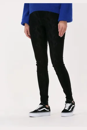 Object Object Belle Mw Coated Legging Broeken Dames - Zwart - Maat 38