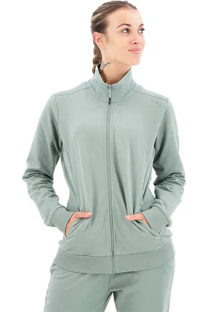 CMP 31d4266 Sweatshirt Met Rits Groen L Vrouw