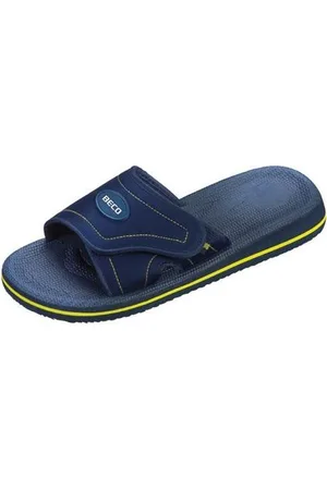 Beco Badslippers - Met Klittenband - Unisex - /geel - Maat 42