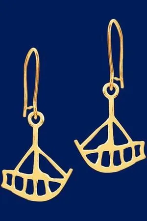 AuBor Oorbellen, hang, Kleine gouden boot