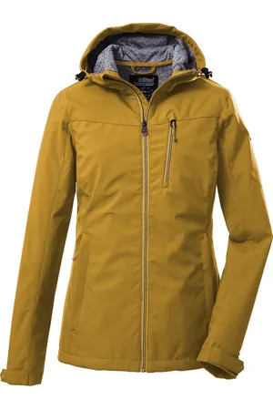Killtec Dames zomerjas - softshell jas - donkergeel - 39138 - maat 36