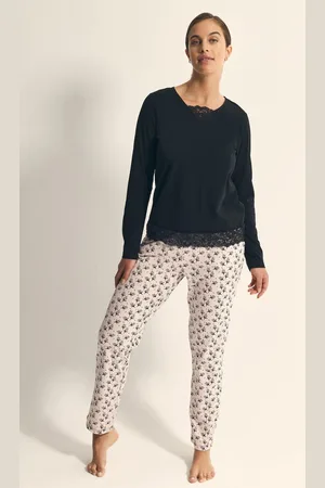Promise Pyjama Party-Set Twig - maat XS - /Zwart