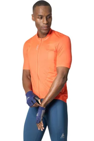 Odlo Zeroweight Korte Mouw Wielertrui Oranje M Man