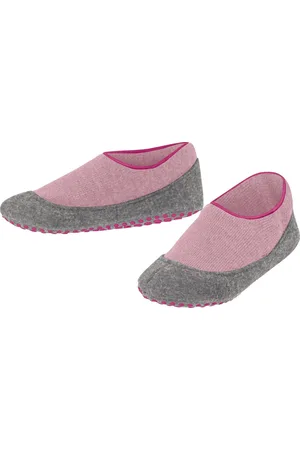 Falke Cosyshoe antislip noppen merinowol huissokken pantoffels kinderen roze - Maat 37-38