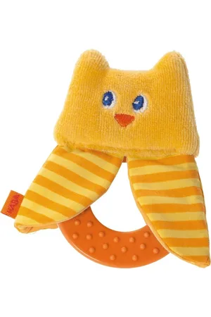 HABA Bijtfiguur Uil /oranje 10 Cm