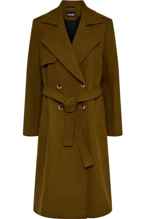 Pieces® PCNIKA LONG TIE BELT TRENCHCOAT Dames Trenchcoat - Maat M