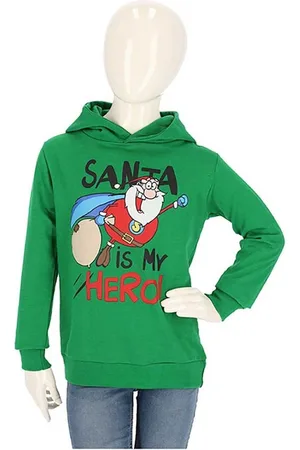 Apollo Kids - Kerst - Hoodie - Santa - Hero - - Maat 104/110