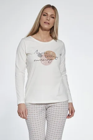Cornette Katoenen Pyjama Dames Volwassenen Lange Mouw Lange Broek Today 655/362 XL