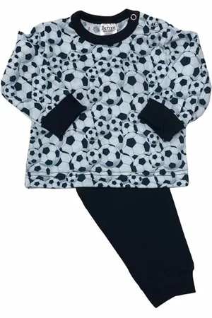 Beeren Bodywear Soccer/Zwart Pyjama 24-423 Maat 98/104