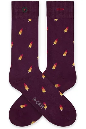 A-dam Burgundy Rockets - Sokken - Sok - Biologisch Katoen - Vegan - Heren en Dames - - 36-40
