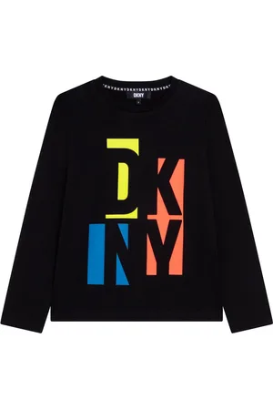 DKNY D25e21 T-shirt Met Lange Mouwen Zwart 6 Years