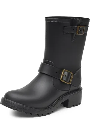 Import Rubberen dames regenlaarzen | merk | model Noor | kleur zwart | maten 36-41