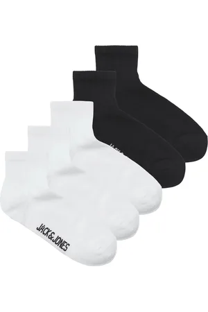 JACK & JONES Heren Quarter Sportsokken JACLEON Kort 5-Pack - One Size