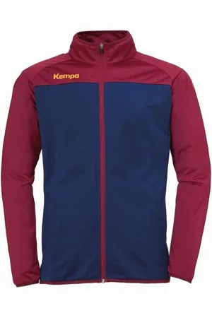 Kempa Prime Poly Jacket Diep Blauw-Donker Rood Maat S