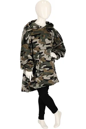 Apollo Huggle Hoodie Kids Camouflage - - One Size - Hoodie jongens - Hoodie meisjes - Hoodie deken