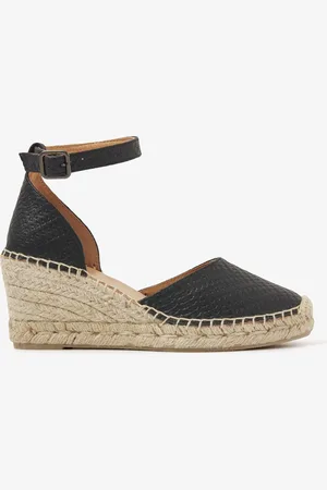 VIA VAI Flora Braid Espadrilles - Met Sleehak - Zwart - Maat 39