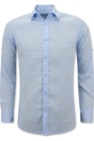 Enos Linnen Overhemd Heren - Regular Fit - Casual Linnen Shirt Heren Blanco - Licht