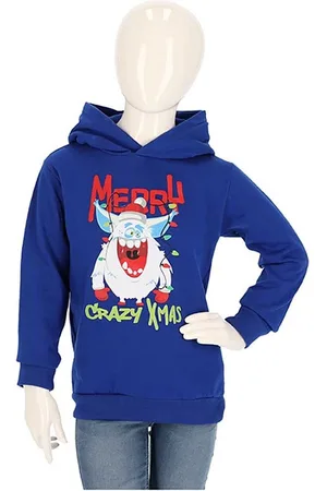 Apollo Kids - Kerst - Hoodie - Merry - Crazymas - - Maat 116/122