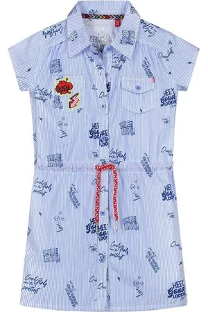 Quapi Jurk Agnes berry blue text