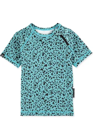Beach & Bandits UV-zwemshirt voor kinderen - UPF50+ - Korte mouw - Blue Lagune - - maat 140-146cm