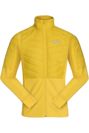 TCA Jongens Excel Hardloper All-Season Lichtgewicht Waterafstotend Opvouwbaar Hardloopjack - Geel, 8-10 Jaar