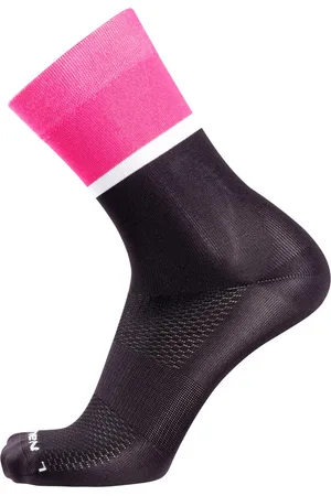 Nalini Unisex Fietssokken zomer - wielrensokken Fucsia - SOLID SOCKS H.24 Black/Fuxia - 41-43