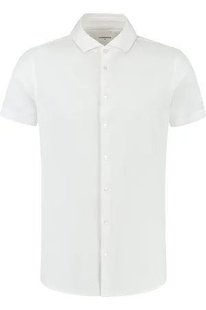 Purewhite Heren Slim Fit Overhemd - - Maat S