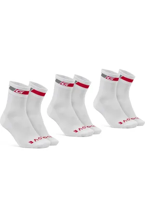GripGrab Classic Regular Cut 3PACK Zomer Fietssokken Coolmax Wielersport Sokken - Wit - Unisex - Maat S (38-41)