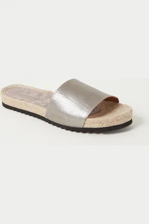 Shabbies Amsterdam Slipper van leer met metallic finish - Maat 38