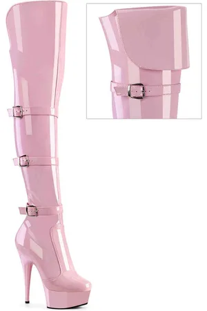 Pleaser DELIGHT-3018 Plateau overknee Laarzen - US 8 - 38 Shoes