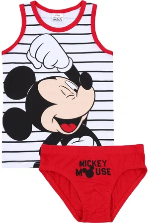 Disney Gestreept T-shirt + rood Mickey Mouse slipje