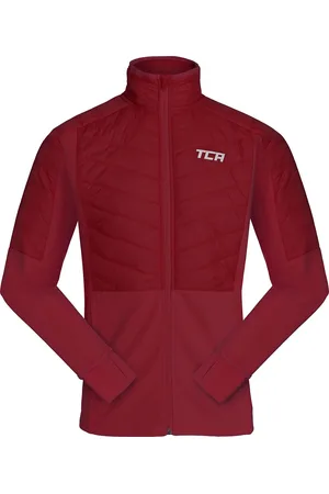 TCA Jongens Excel Hardloper All-Season Lichtgewicht Waterafstotend Opvouwbaar Hardloopjack - Cabernet, 10-12 Jaar