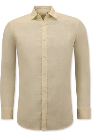 Enos Linnen Overhemd Heren - Regular Fit - Casual Linnen Blouse Heren Blanco